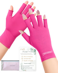 jozidea hot pink glove front packaging showing protective fingerless design and bright color
