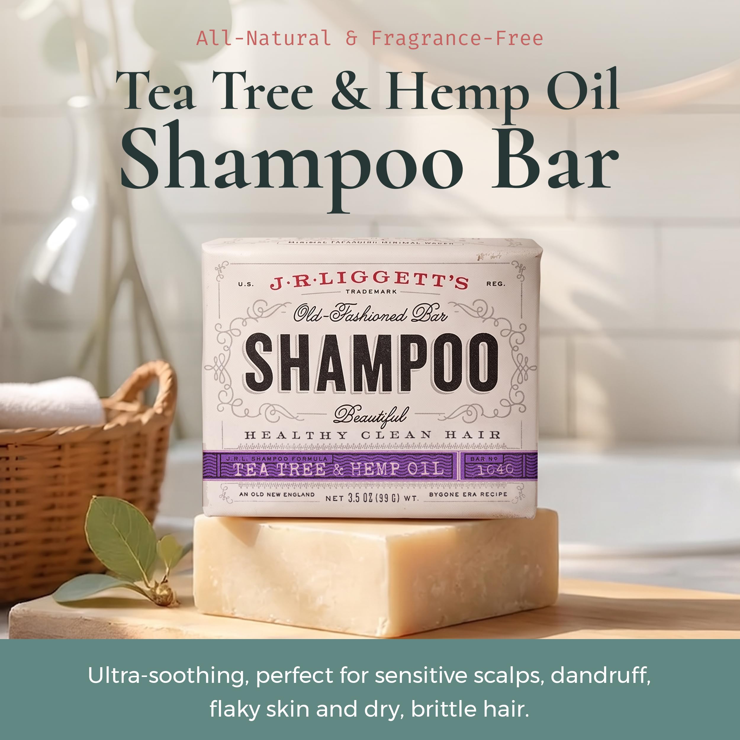 J·R·LIGGETT'S close texture of bar highlighting handcrafted surface and gentle formula
