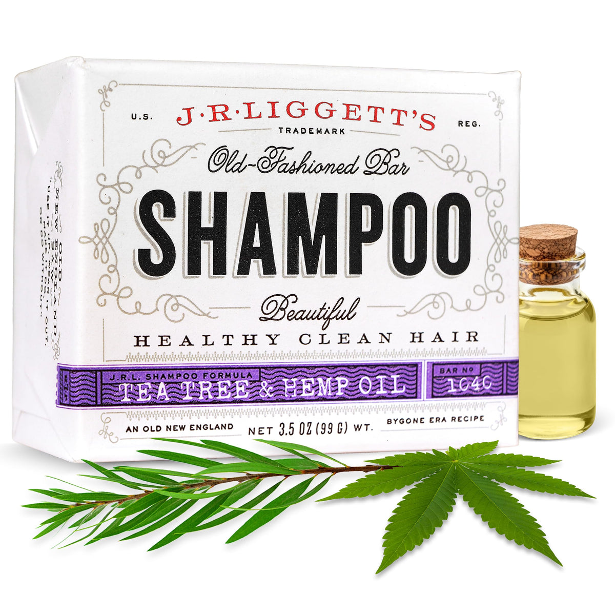 J·R·LIGGETT'S front packaging showing clean, natural branding and product benefit