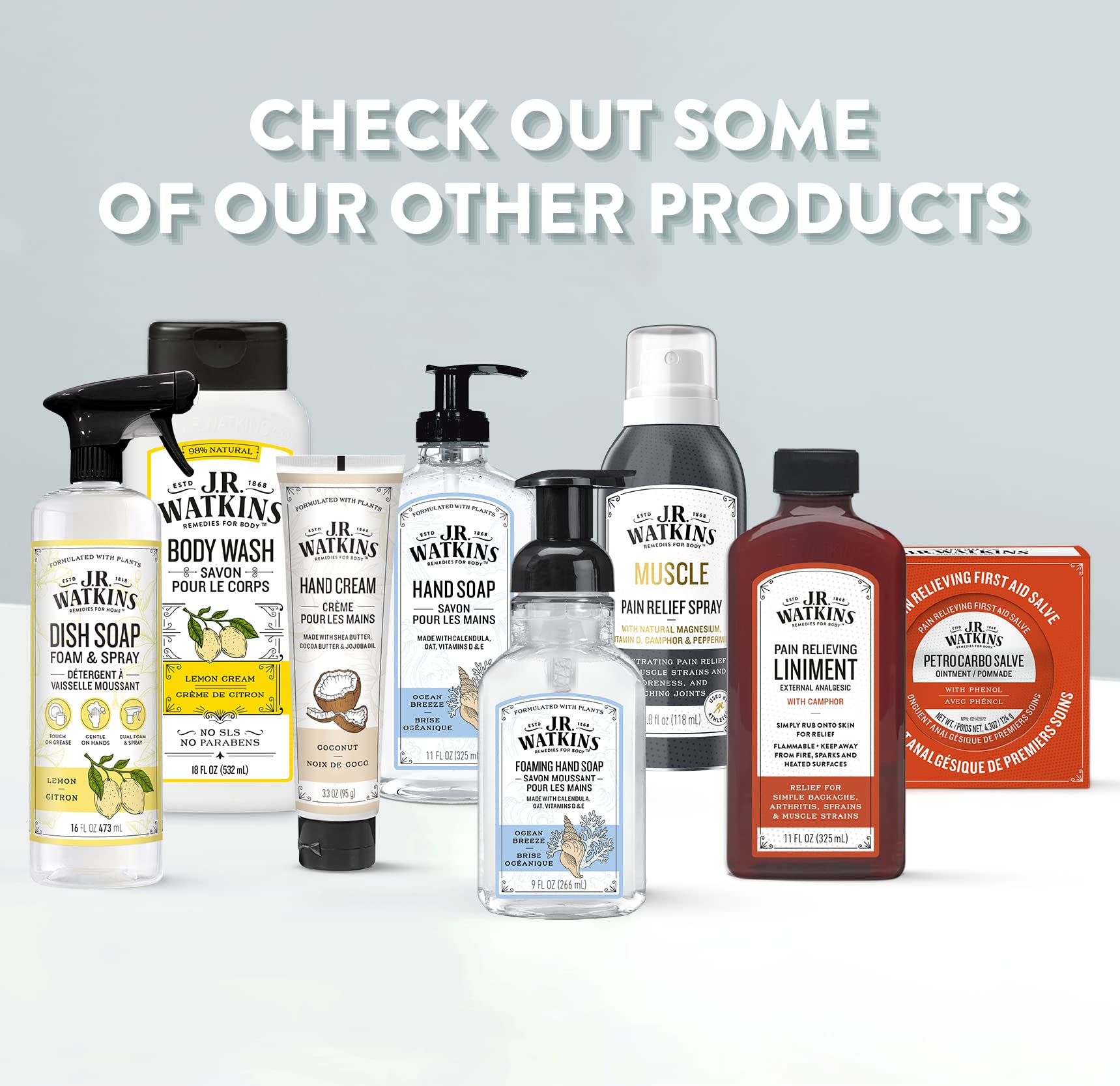 J.R. Watkins coconut foot care application showing targeted relief for dry skin
