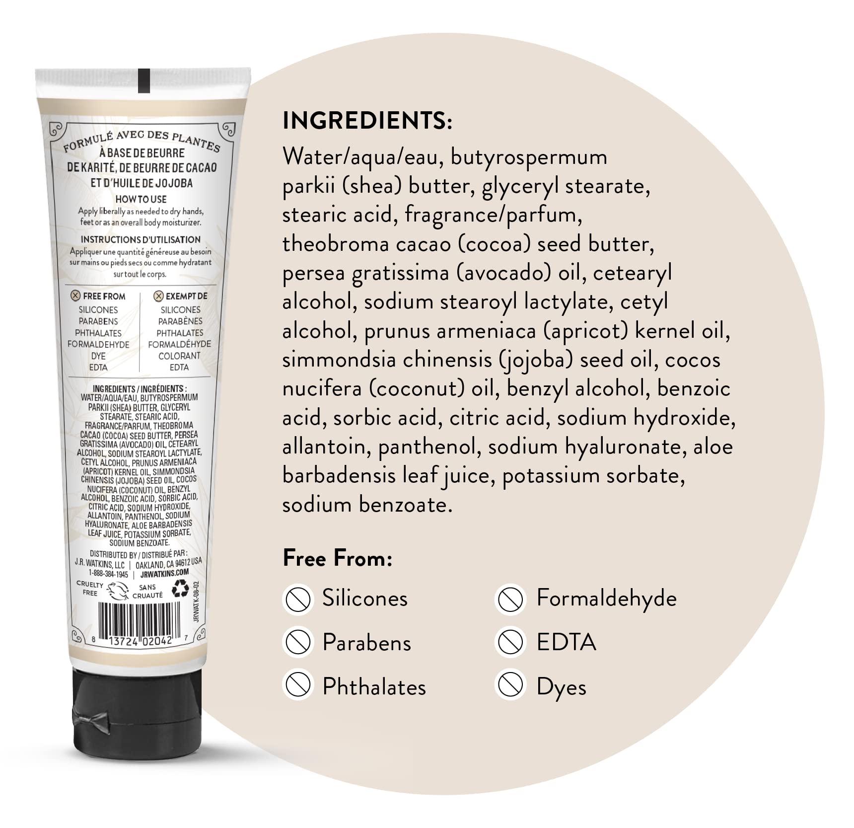J.R. Watkins coconut lifestyle on bathroom vanity suggesting daily skincare ritual