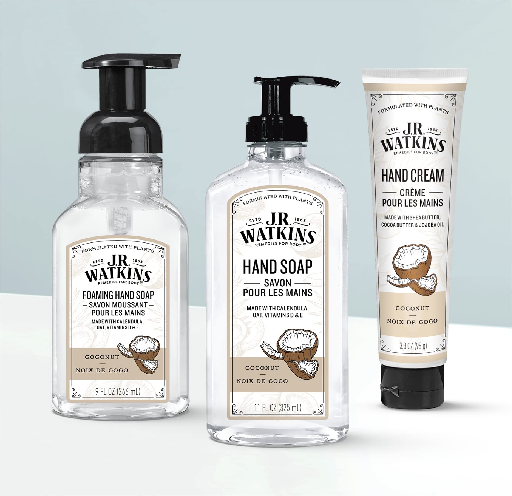 J.R. Watkins gel lather texture demonstrating gentle foam and effective cleansing