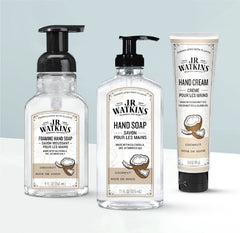 J.R. Watkins gel lather texture demonstrating gentle foam and effective cleansing