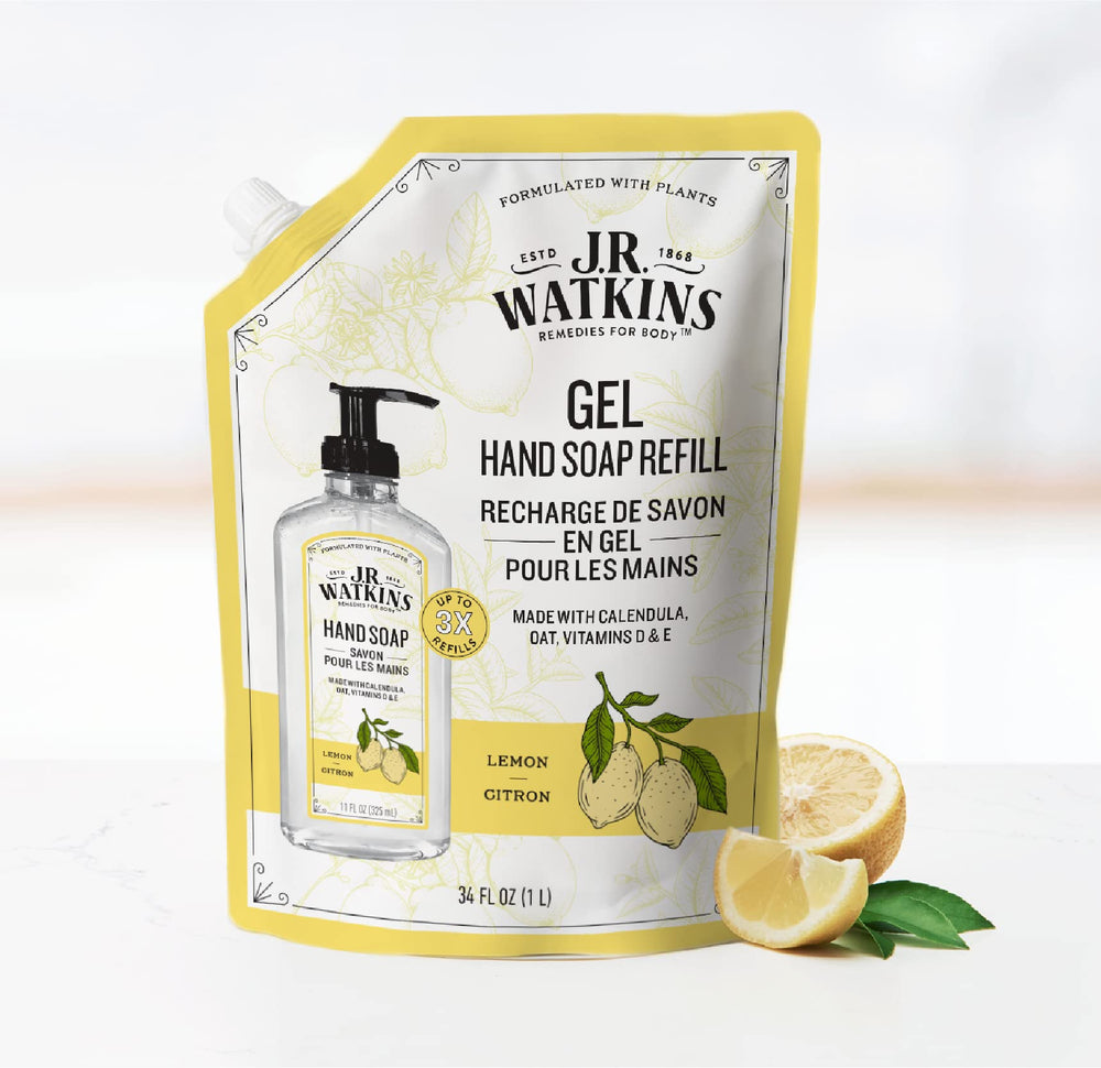 J.R. Watkins label detail showing plant-based ingredients list