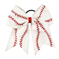 JRAIYBZ front view white softball bow showing sporty look and easy styling