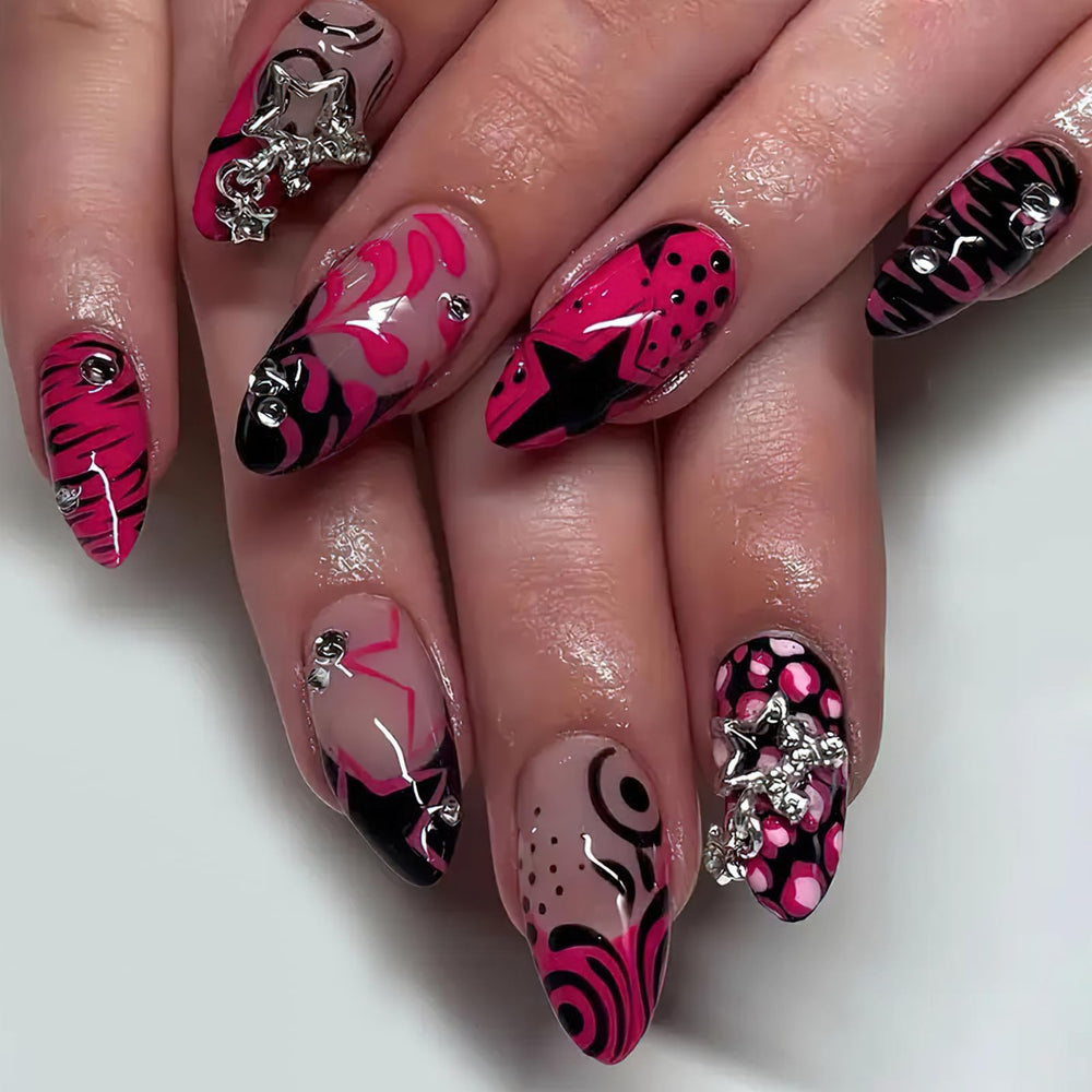 Jremg front packaging showing hot pink French tip design and accessories for easy application