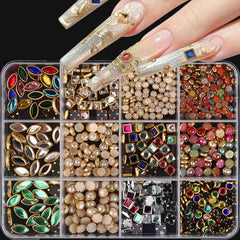 Jremg front packaging showing 12-grid charm set and organized compartments for easy selection