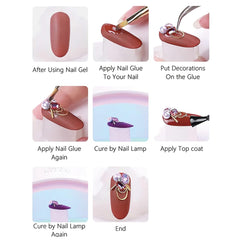 Jremg lifestyle shot of finished manicure conveying salon-quality sparkle and style