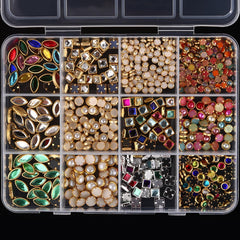 Jremg detail of mixed shapes highlighting teardrops, stars, and studs for varied designs