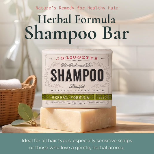 J·R·LIGGETT'S label close-up highlighting natural ingredients and provenance benefit
