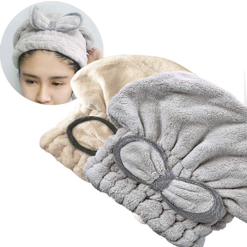 Jseng front view of the upgraded towel cap showing full coverage and comfort