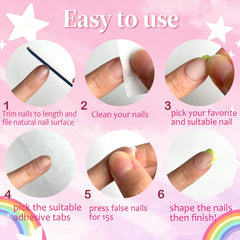 Jsiallye nail file buffer and adhesive accessories for safe, simple prepping