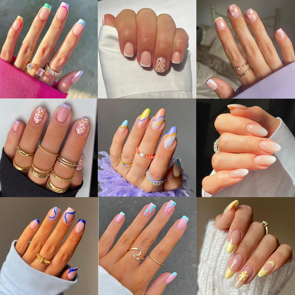 Jsiallye front packaging showing 9 styles and 216-piece kit for convenience