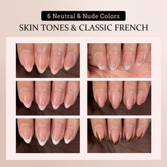 Jsiallye application shot of hand applying press-on nails for fast salon-style benefit