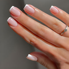 Jsiallye nails displayed on hand to show true length and fit
