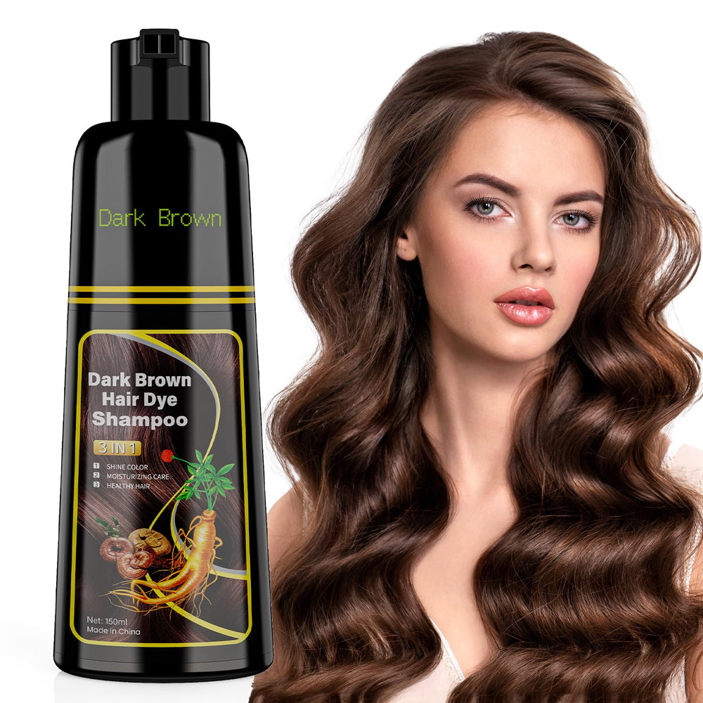 JUANCHI front packaging showing 150ML bottle and dark brown shade benefit