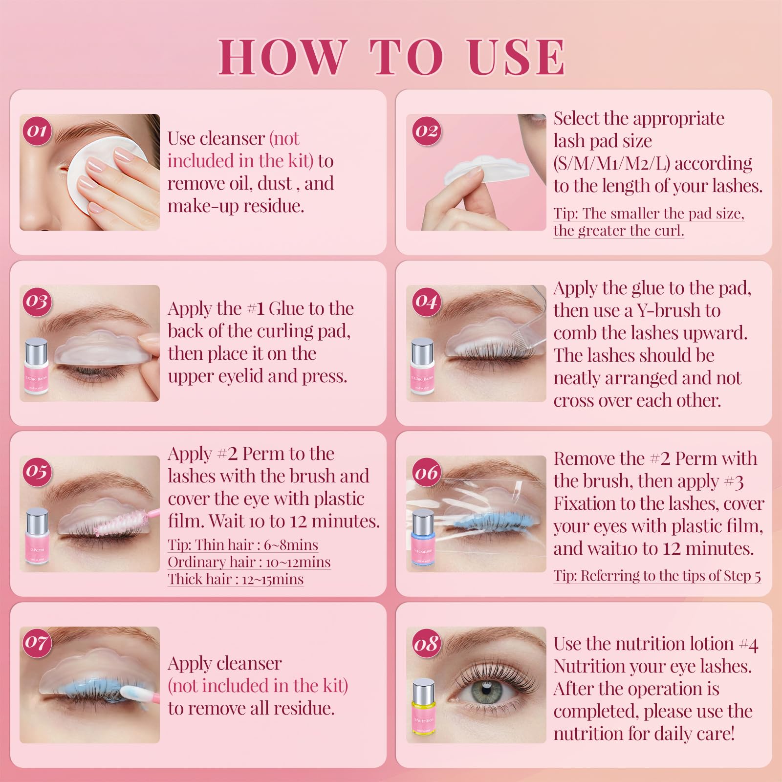 JUANCHI lash lift applied on model demonstrating instant lift