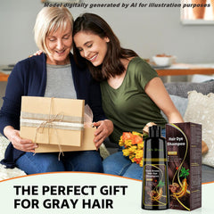JUANCHI lifestyle shot of woman with dark brown hair showing natural shine