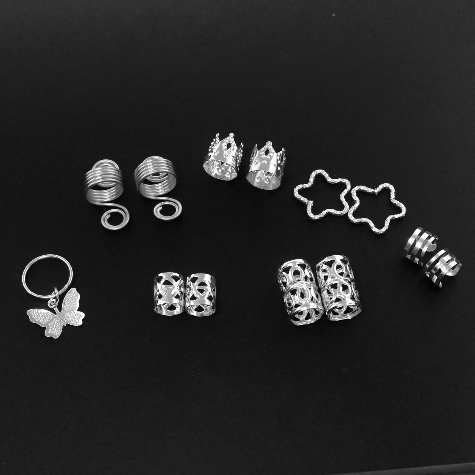 JUCCPUL charms clipped on braids showing decorative impact and ease