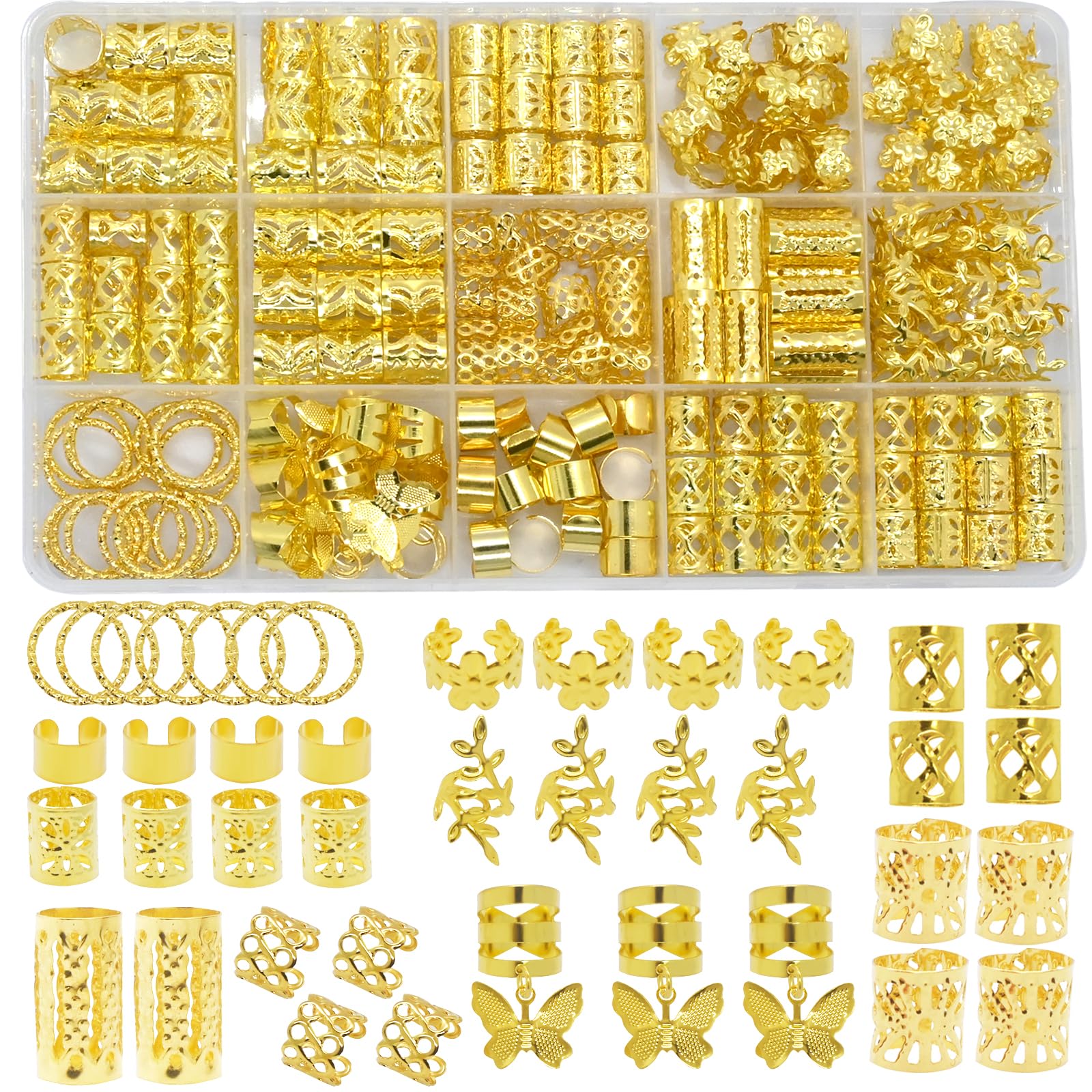 JUCCPUL front assortment layout showing full 160-piece set benefit variety