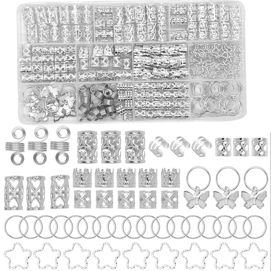 JUCCPUL front packaging showing full 200-piece silver assortment for styling