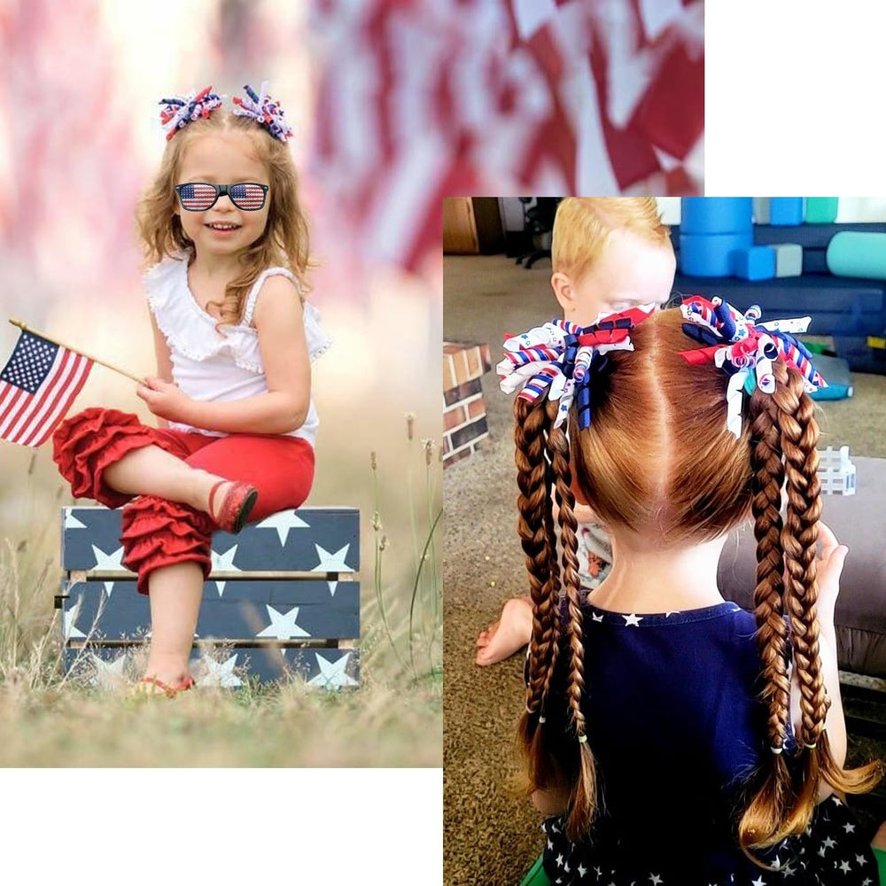 JUCCPUL bow worn in a girl's hair demonstrating comfortable hold benefit