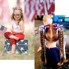 JUCCPUL bow worn in a girl's hair demonstrating comfortable hold benefit