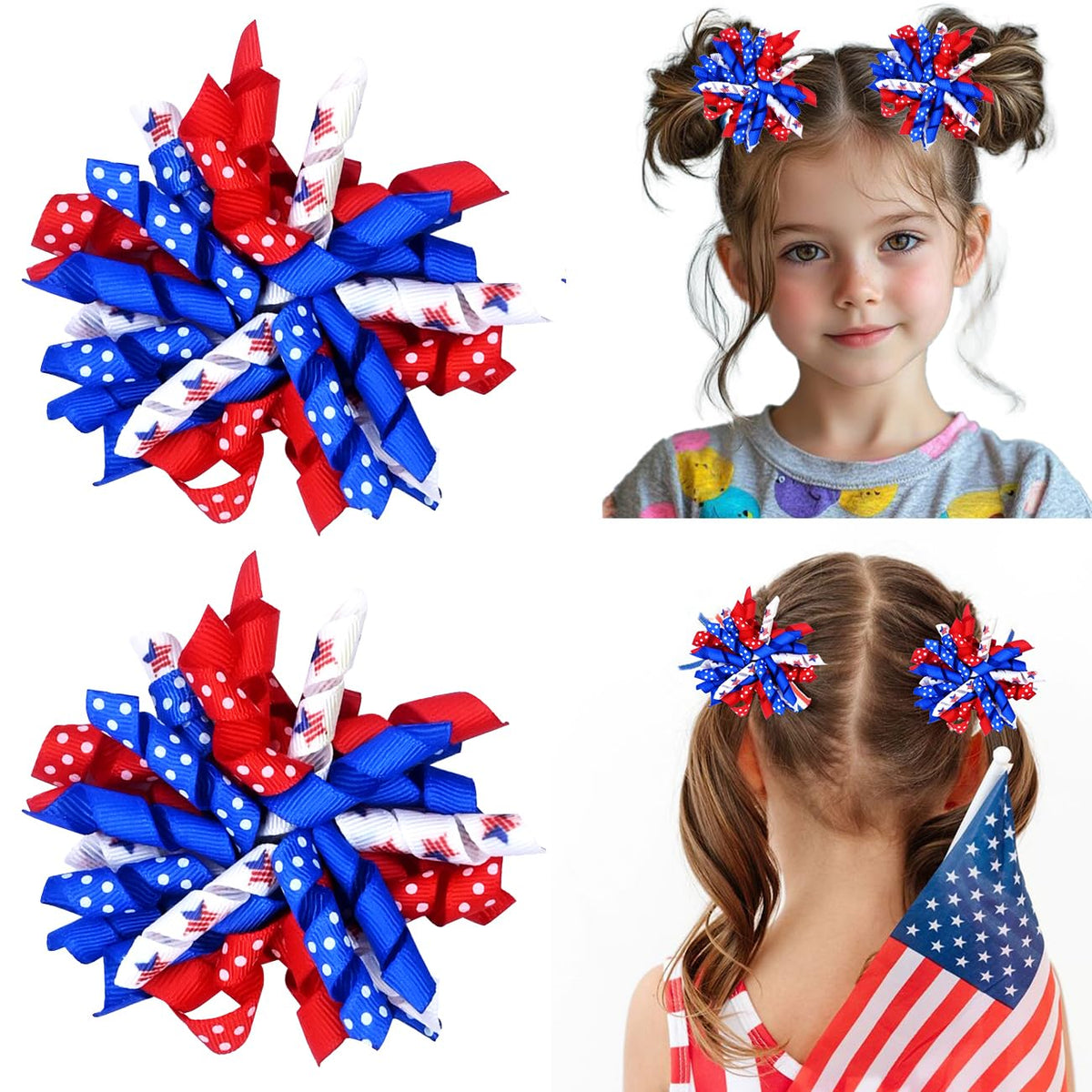 JUCCPUL front view of flag bow showing festive colors and clear design benefit
