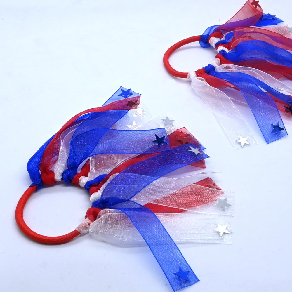 JUCCPUL hair ties styled at a picnic, adds patriotic flair to outfits benefit