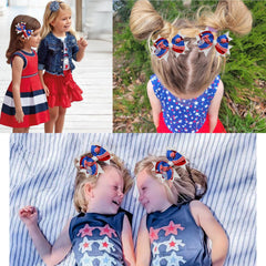 JUCCPUL toddler wearing bow clipped to hair showing cute festive style benefit: photo-ready