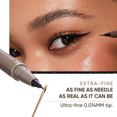 JUDYDOLL winged eyeliner application demonstrating crisp flick