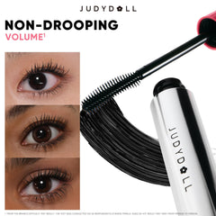 JUDYDOLL ingredients visual with squalane and macadamia oil emphasizing lash nourishment