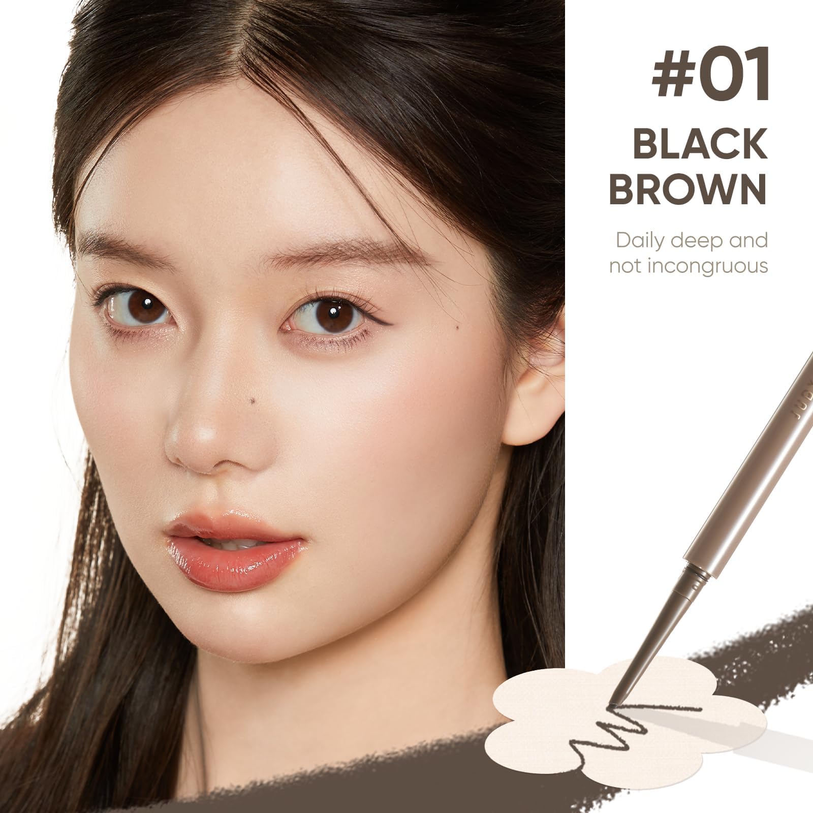 JUDYDOLL gel core texture close-up showing smooth glide and break-resistant formula