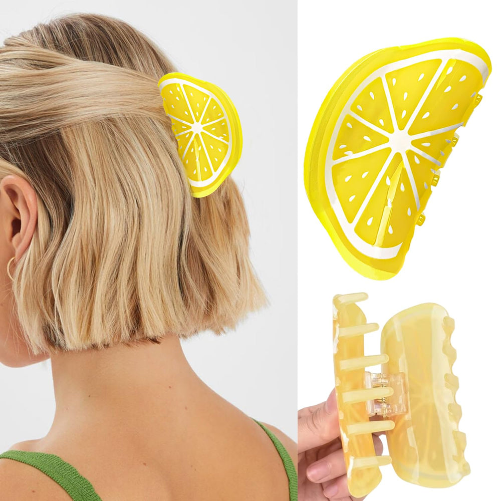 Jufenglin lemon clip front view showing cheerful design and secure hold