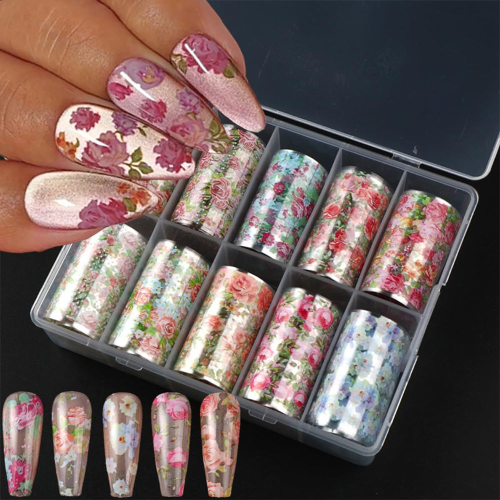 juggssa front packaging showing floral foil sheets for organized storage and quick access