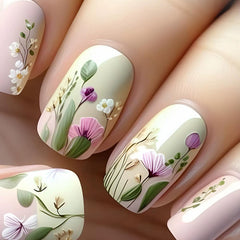 juggssa front packaging showing glossy pink floral nails and included accessories for convenience