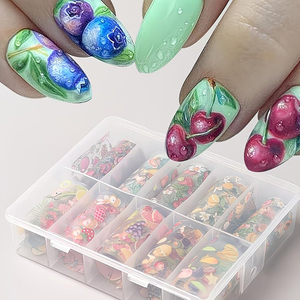 juggssa lifestyle shot of manicure station with foil sheets for creative at-home nail art