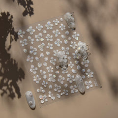 juggssa individual motif closeup of white cherry blossom and jelly flower for precision placement