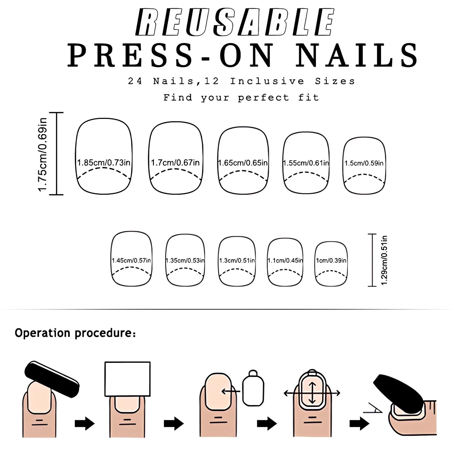 juggssa stored reusable false tips and stickers showing easy removal and future reuse