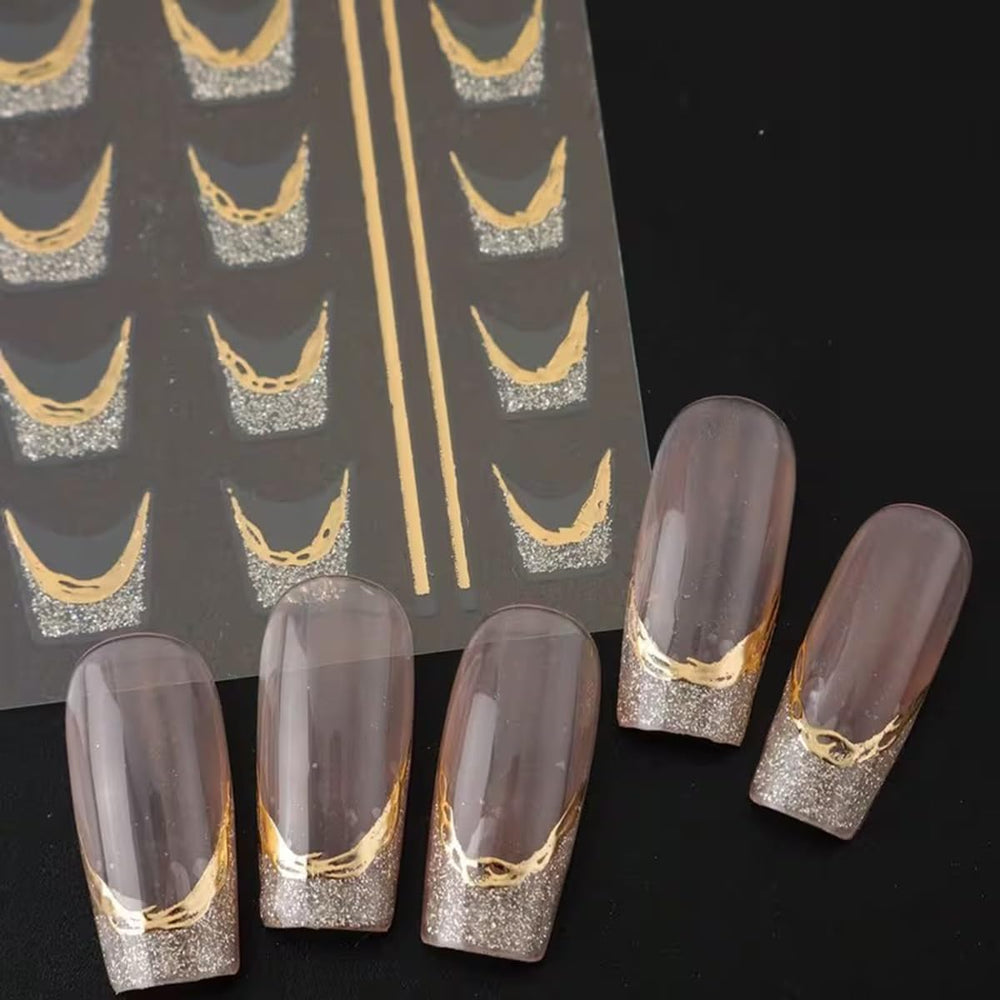 juggssa glitter texture close-up showing reflective gold, boosts manicure sparkle