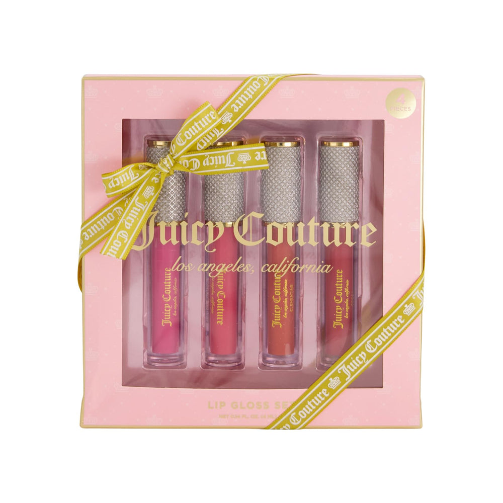 Juicy Couture front packaging showing four gloss tubes and glam presentation