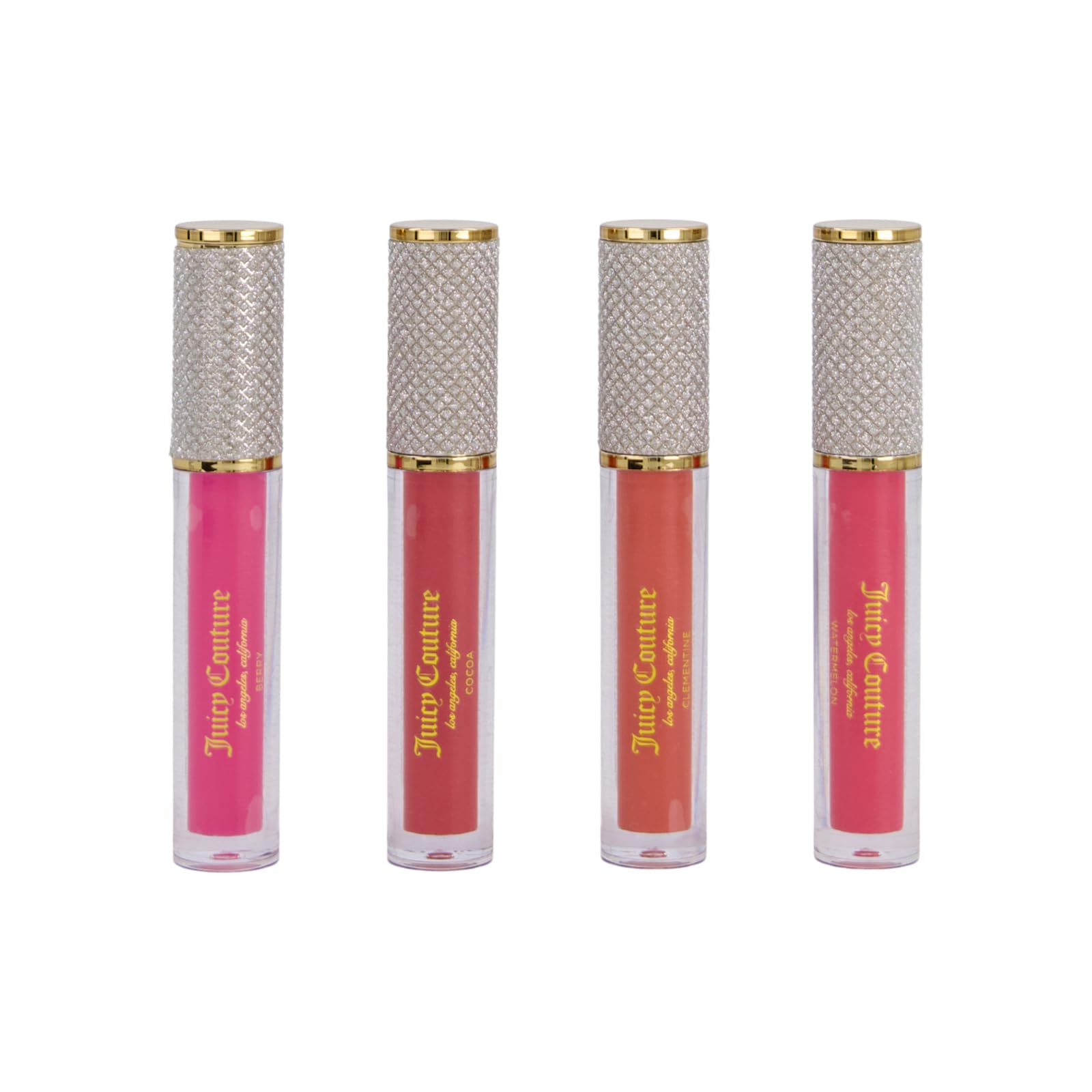 Juicy Couture gloss worn on lips of model demonstrating glossy effect