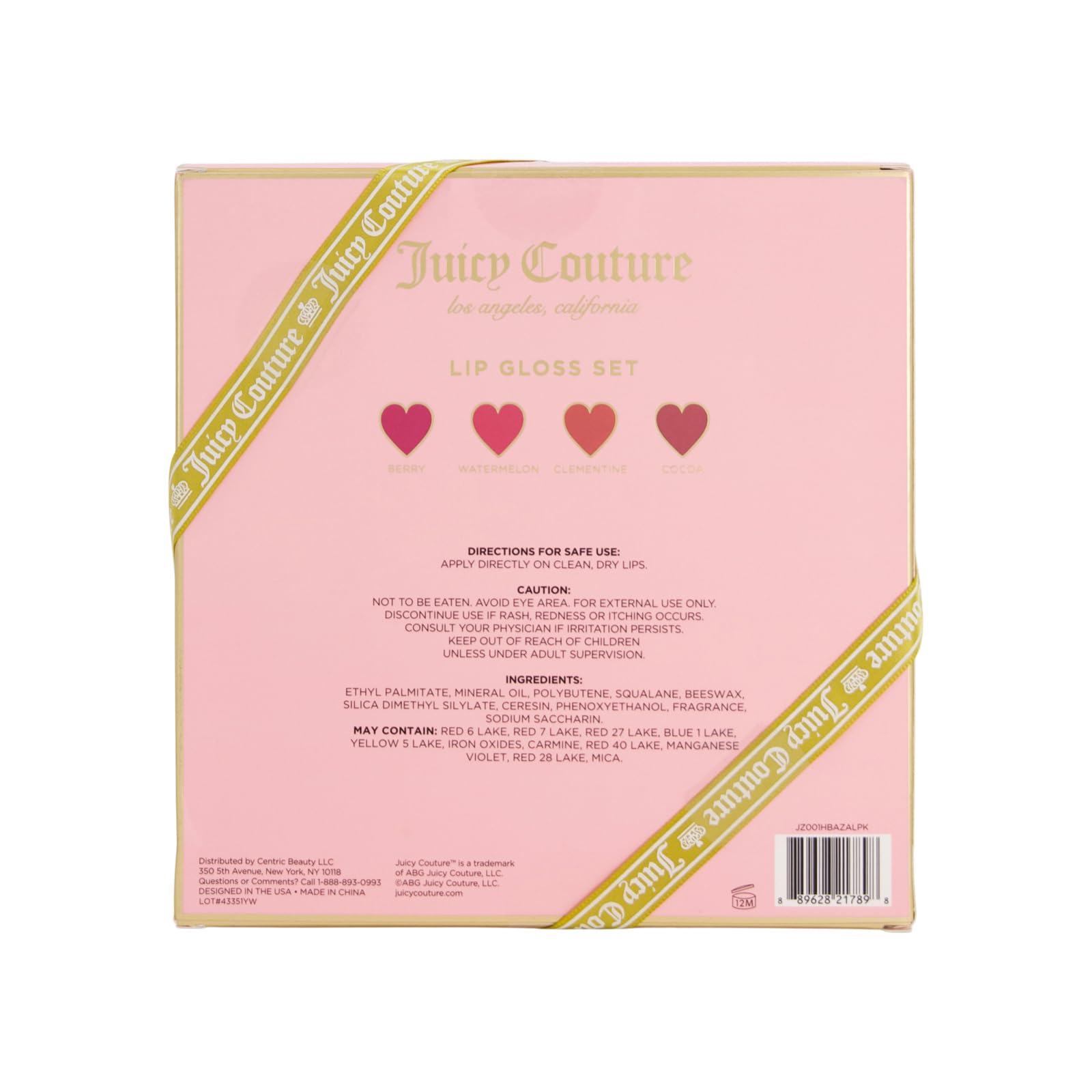 Juicy Couture texture swipe of berry gloss showing shine and hydration