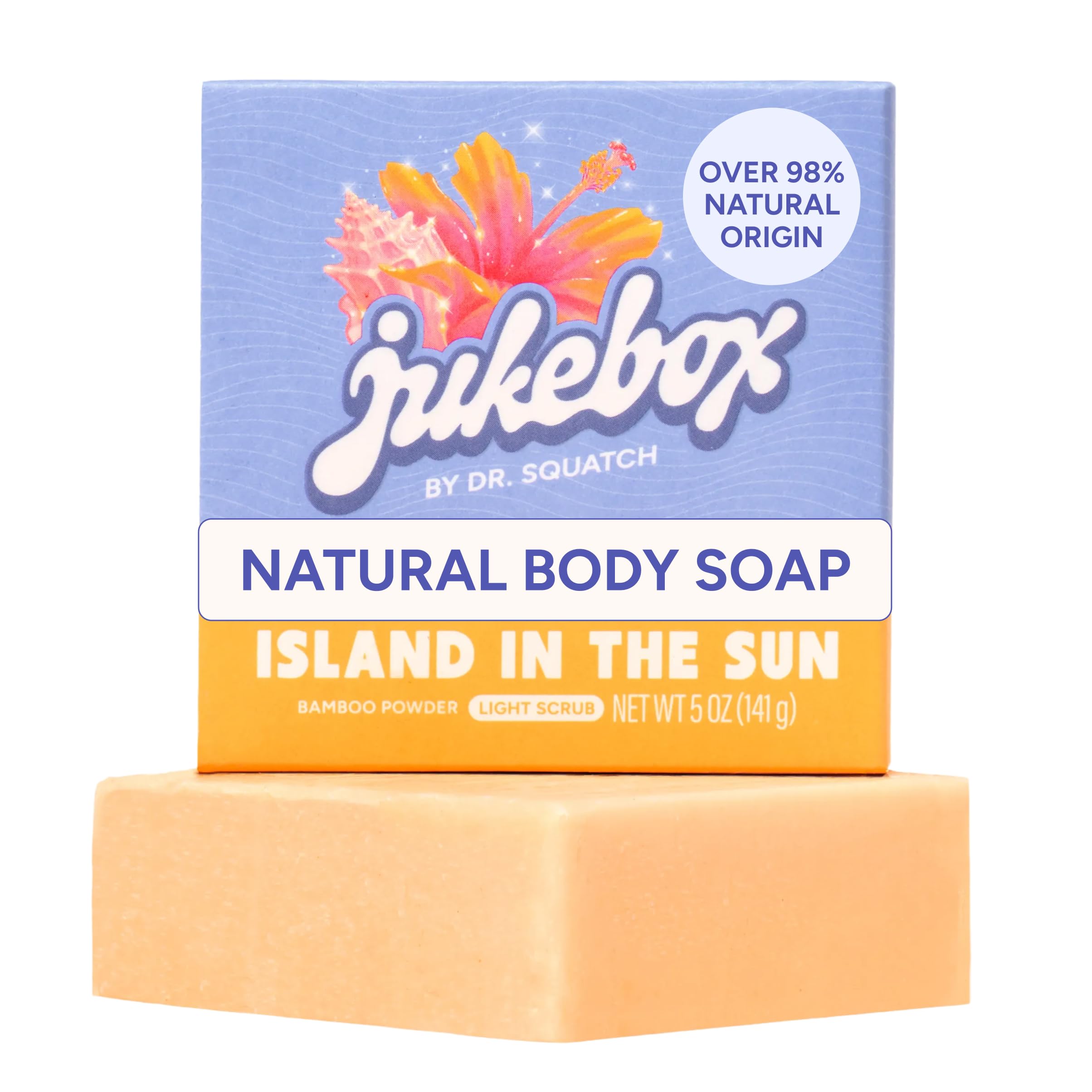 JUKEBOX front packaging showing cheerful island scent and clear benefits