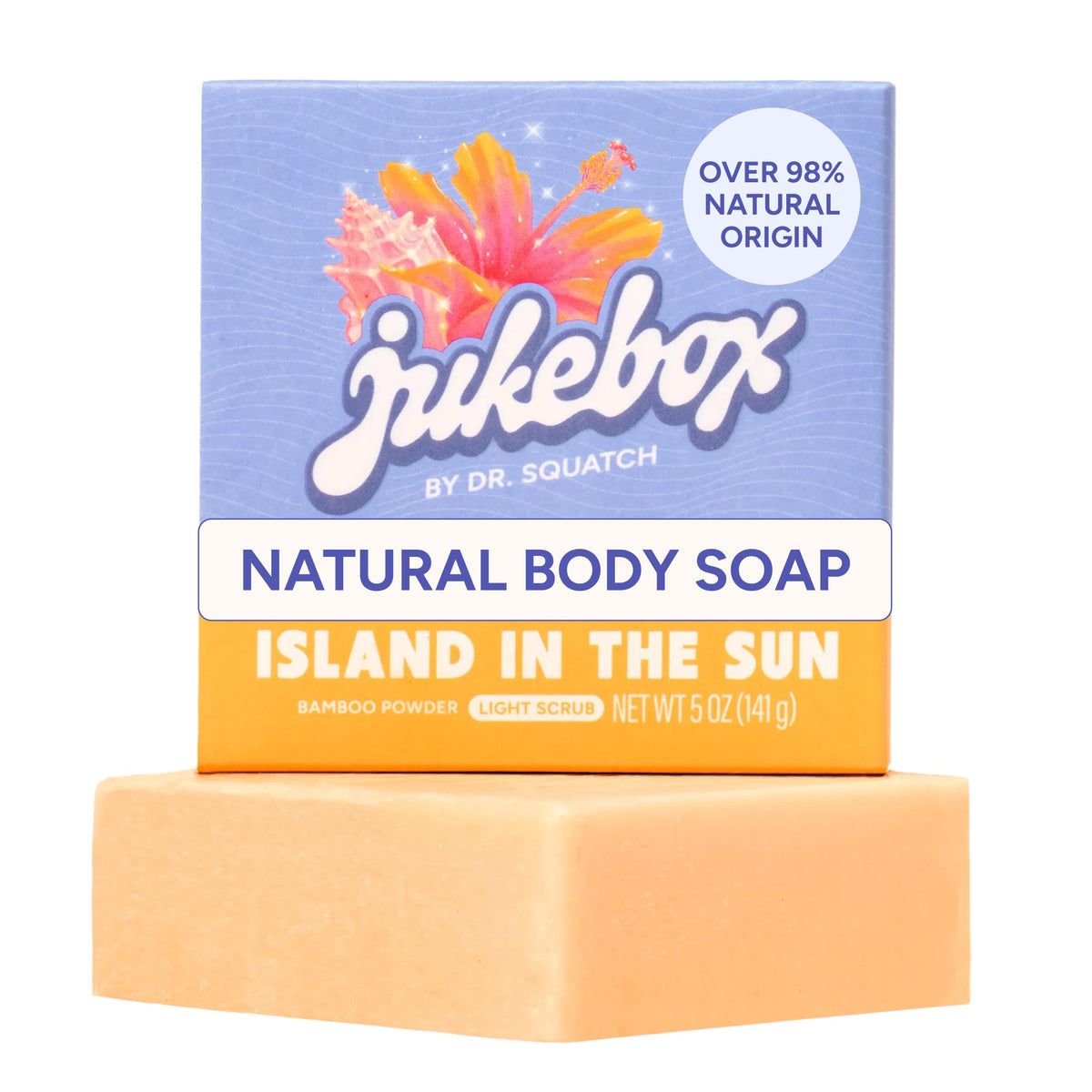 JUKEBOX front packaging showing cheerful island scent and clear benefits