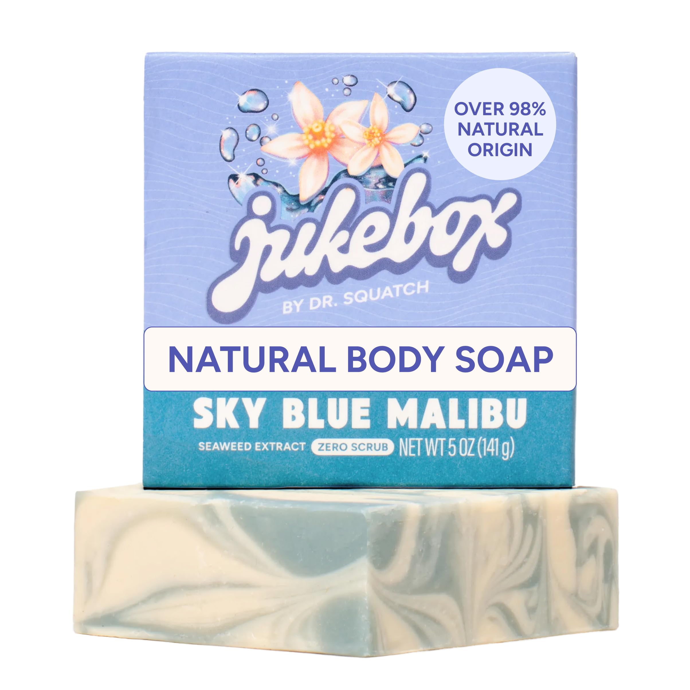 JUKEBOX front packaging showing Sky Blue Malibu scent and benefits