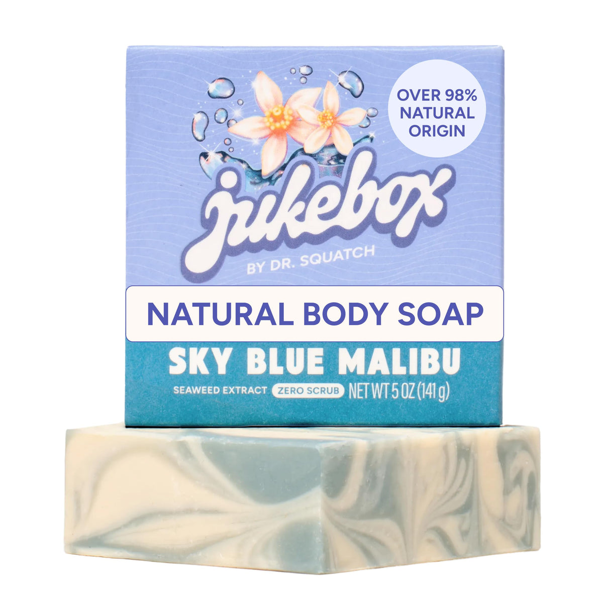 JUKEBOX front packaging showing Sky Blue Malibu scent and benefits
