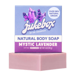 JUKEBOX front packaging showing Mystic Lavender bar and benefits