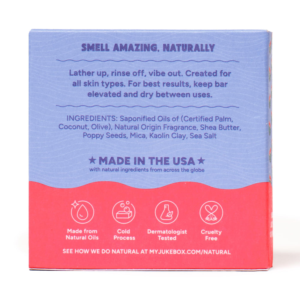 JUKEBOX natural ingredients focus with shea butter and kaolin clay showing nourishing benefit