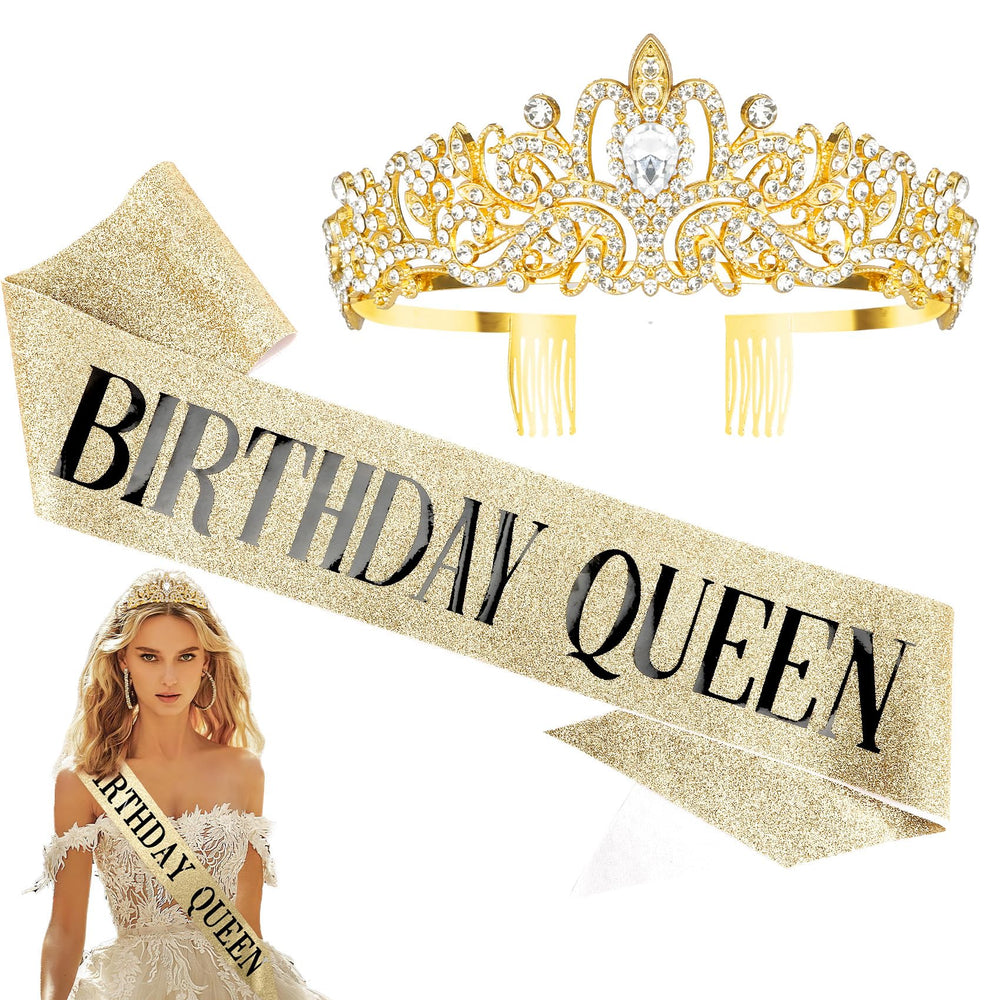 Jukeios gold sash front view showing elegant shimmer and instant photo-ready look